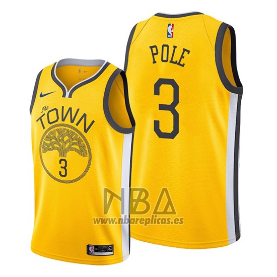 Camiseta Golden State Warriors Jordan Poole NO 3 Earned Amarillo